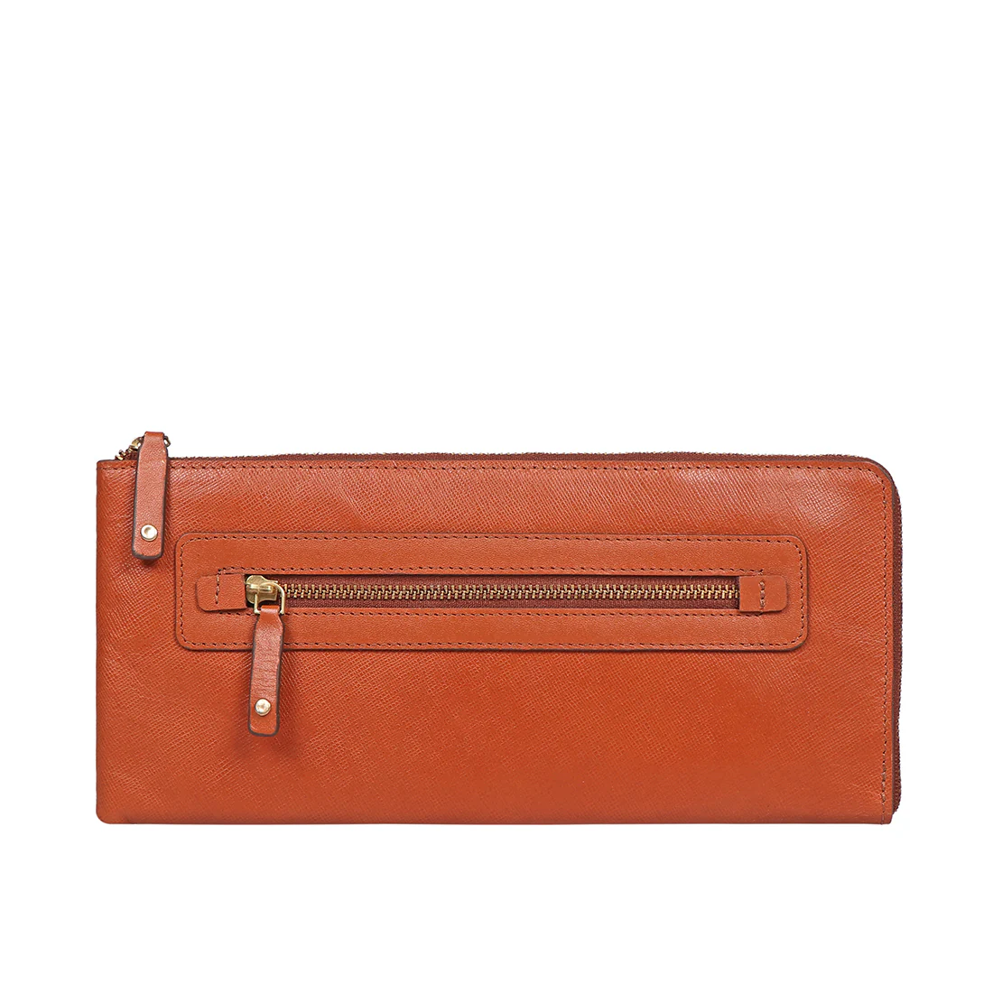 Maine W3 Tan Leather Zip Around Wallet - Image 2