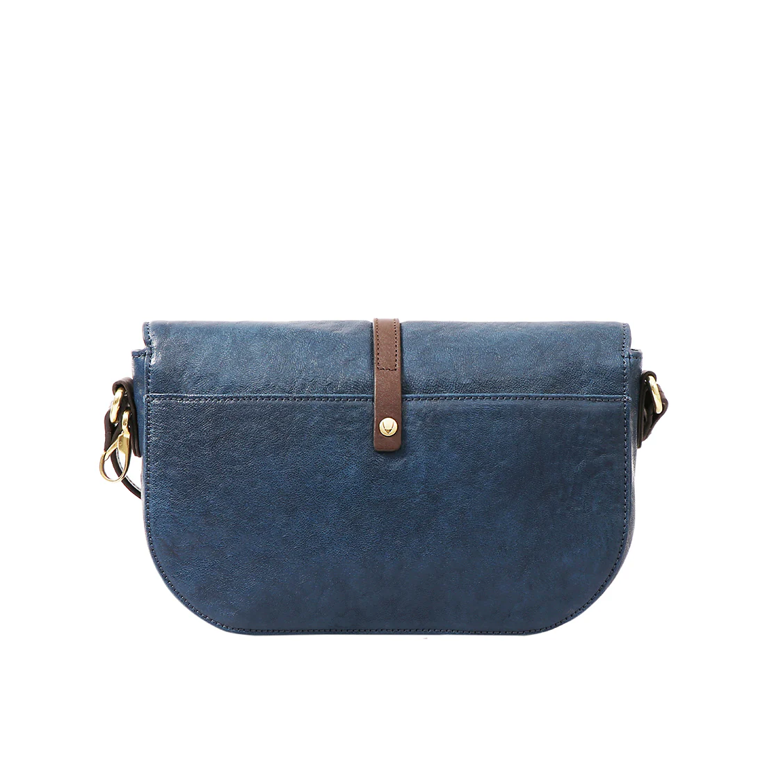 Malmo 01 Blue Leather Sling Bag - Image 4