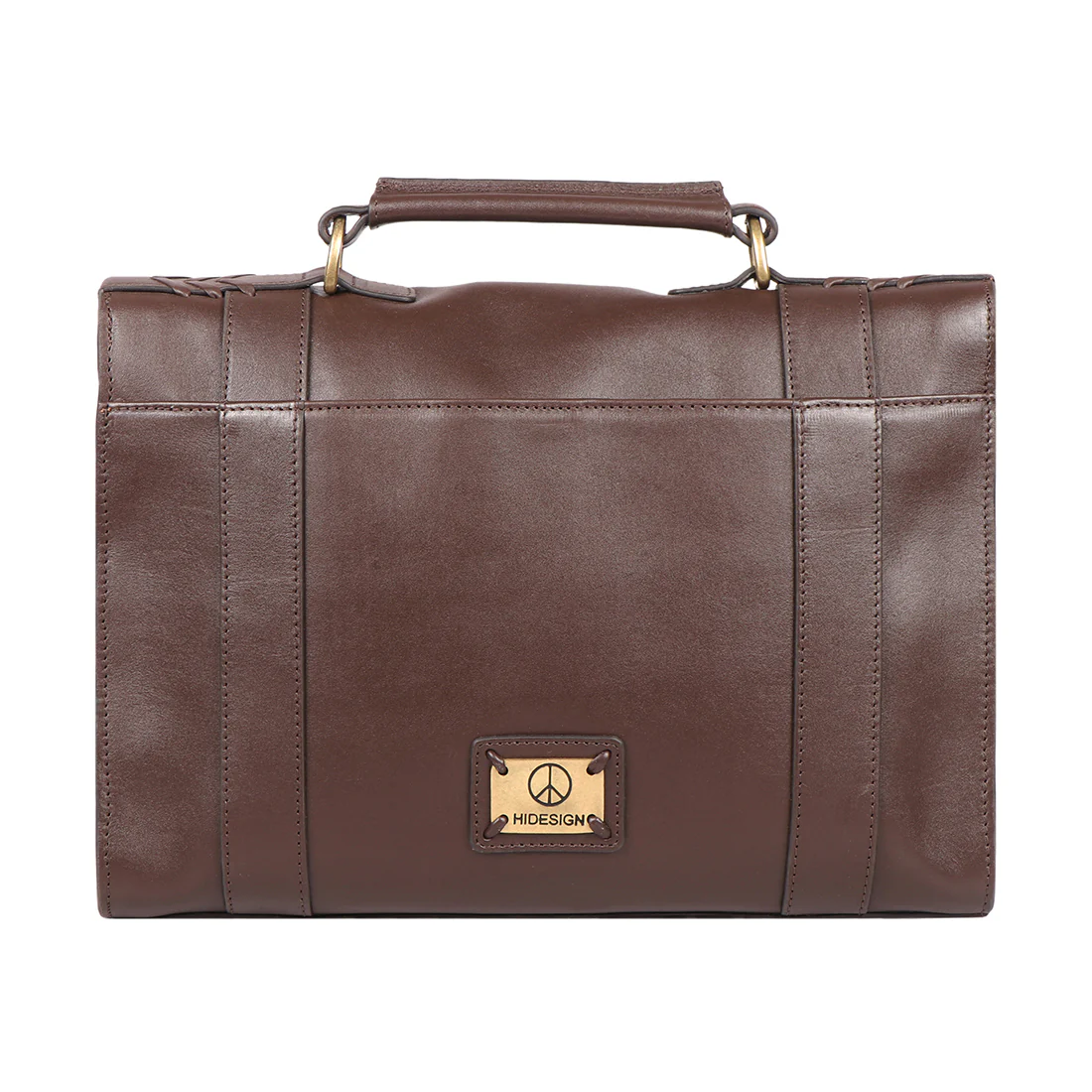 Mandela 02 Brown Leather Messenger Bag - Image 4