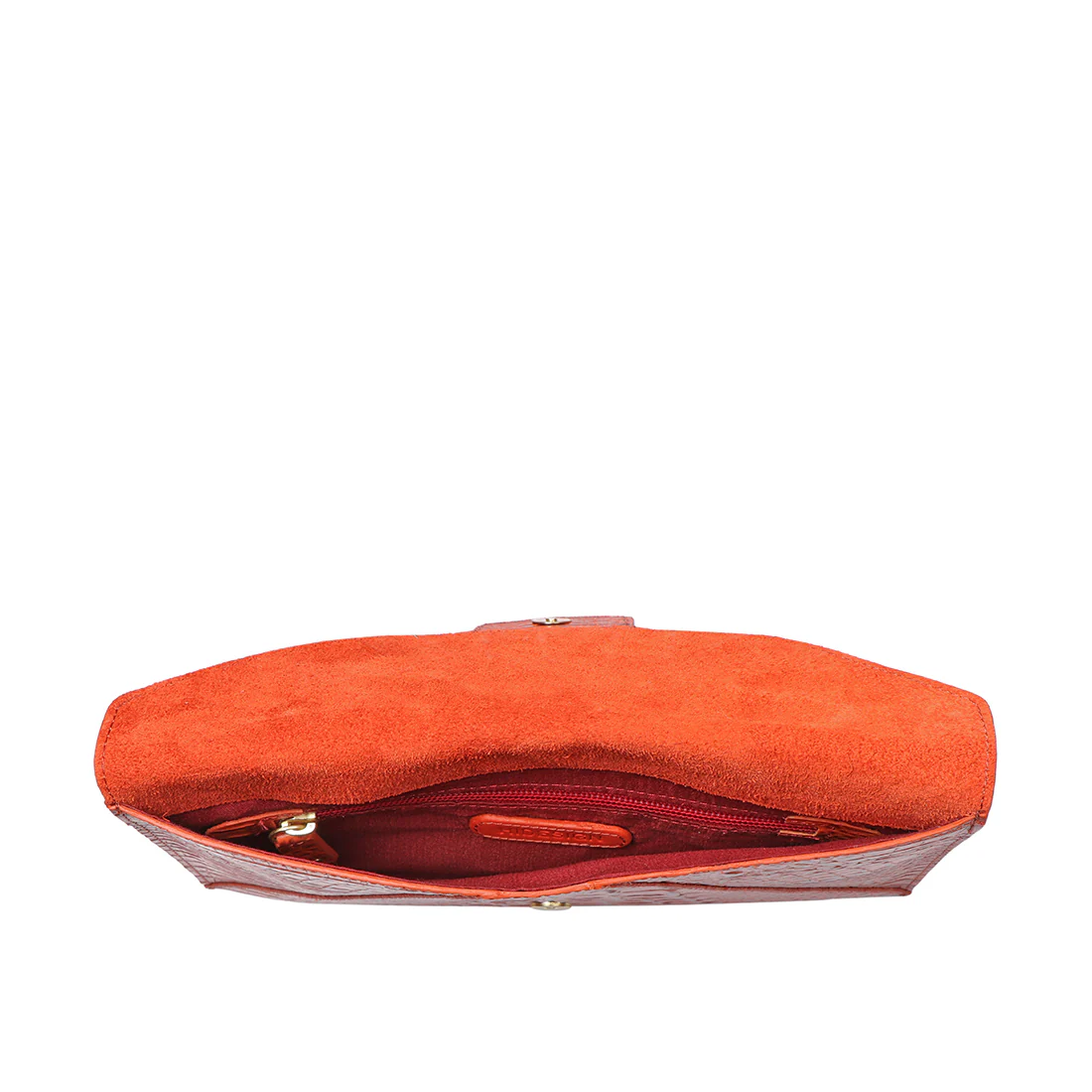 Mandy W1 Orange Leather Clutch Wallet - Image 5