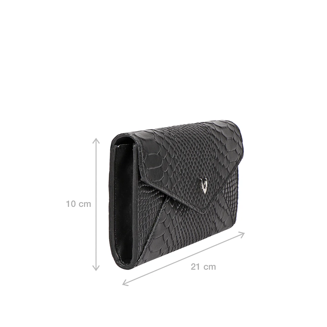 Mandy W5 Black Leather Clutch Wallet - Image 3