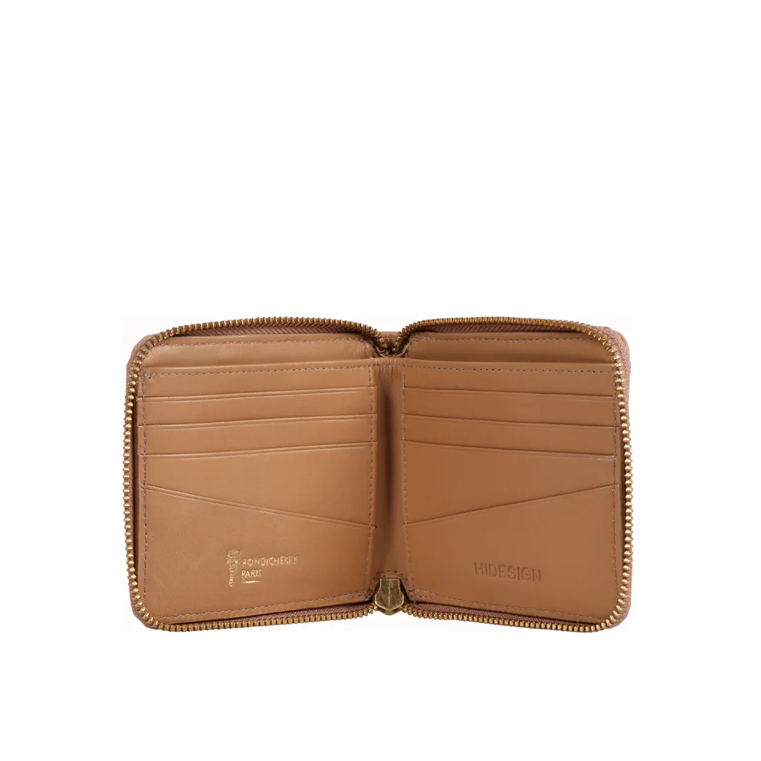 Manue Nude Leather Zip Around Wallet - Image 2