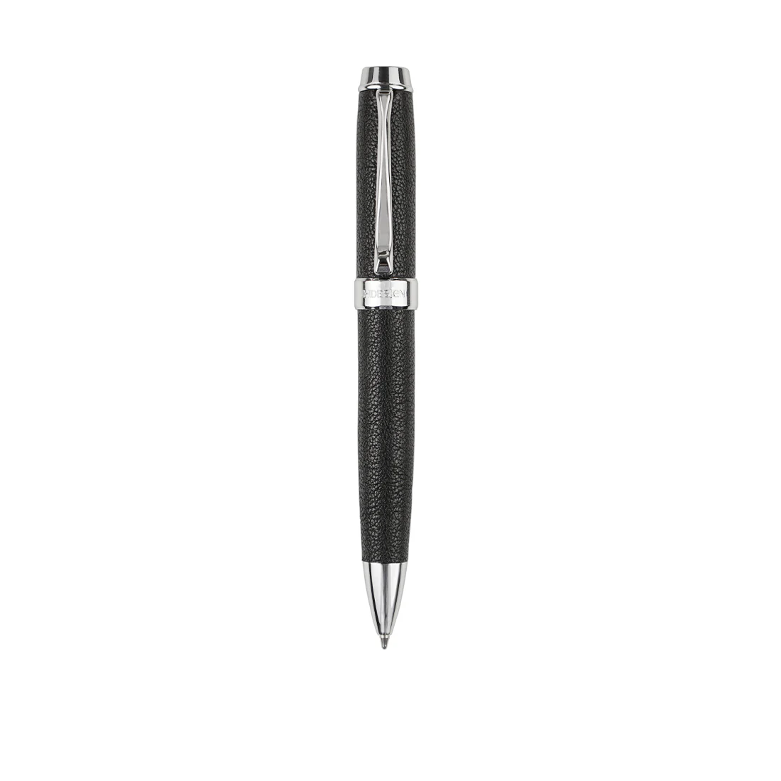Manzoni Black Leather Ball Pen - Image 2