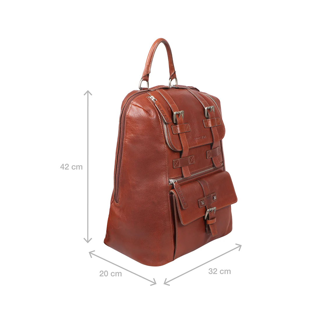 Mao 02 Tan Leather  Backpack - Image 3