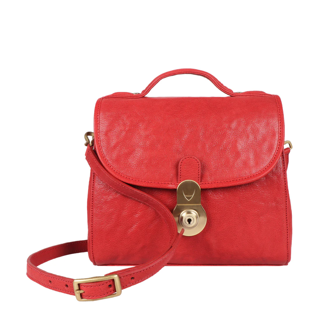 Marina Red Leather Satchel