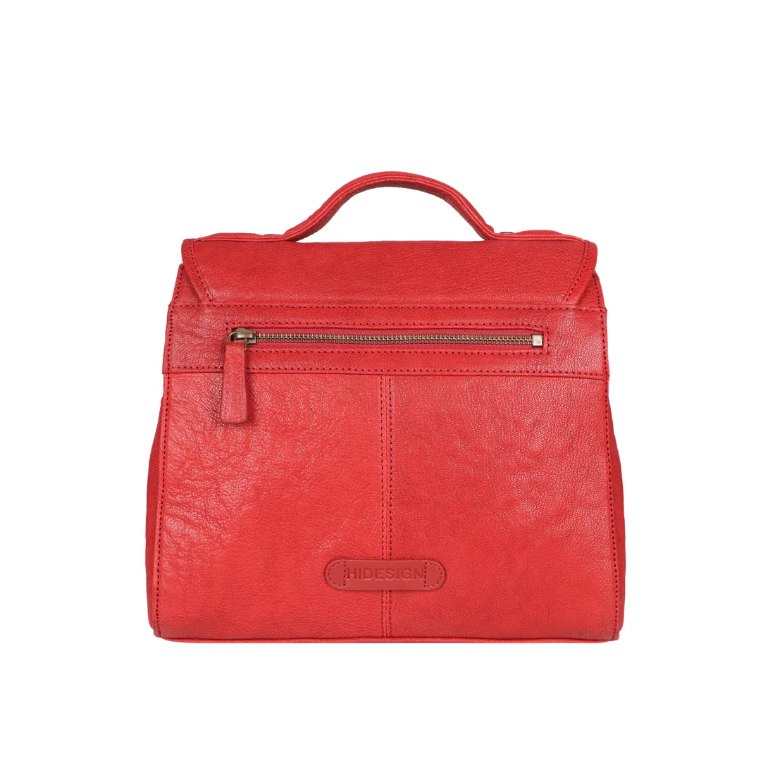 Marina Red Leather Satchel - Image 4