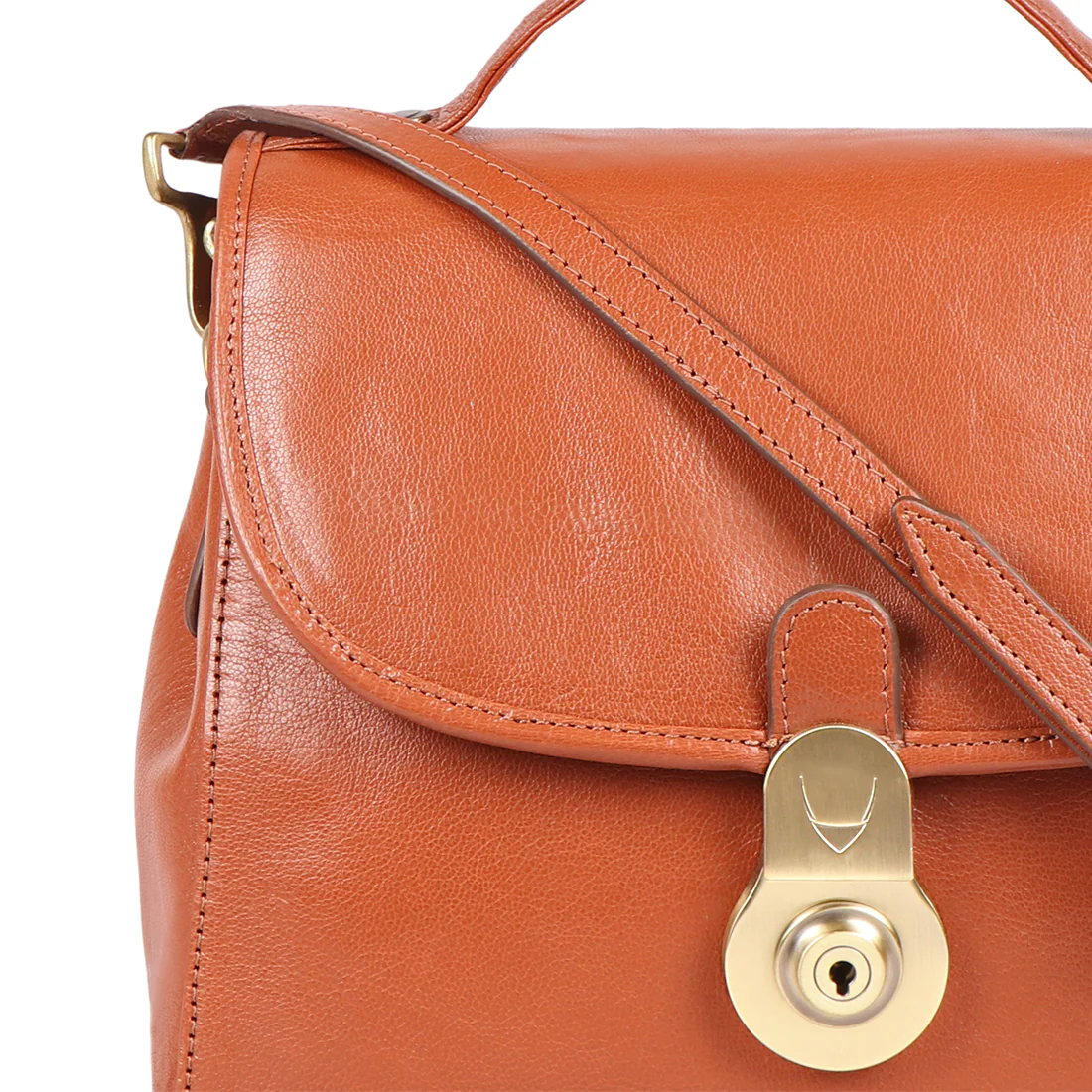 Marina Tan Leather Satchel - Image 5