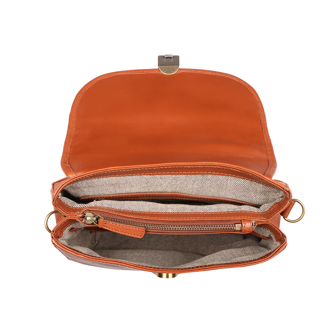 Marina Tan Leather Satchel - Image 6