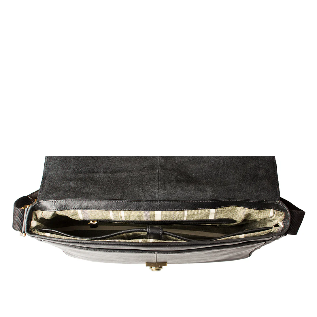Marley 03 Black Leather  Messenger Bag - Image 4