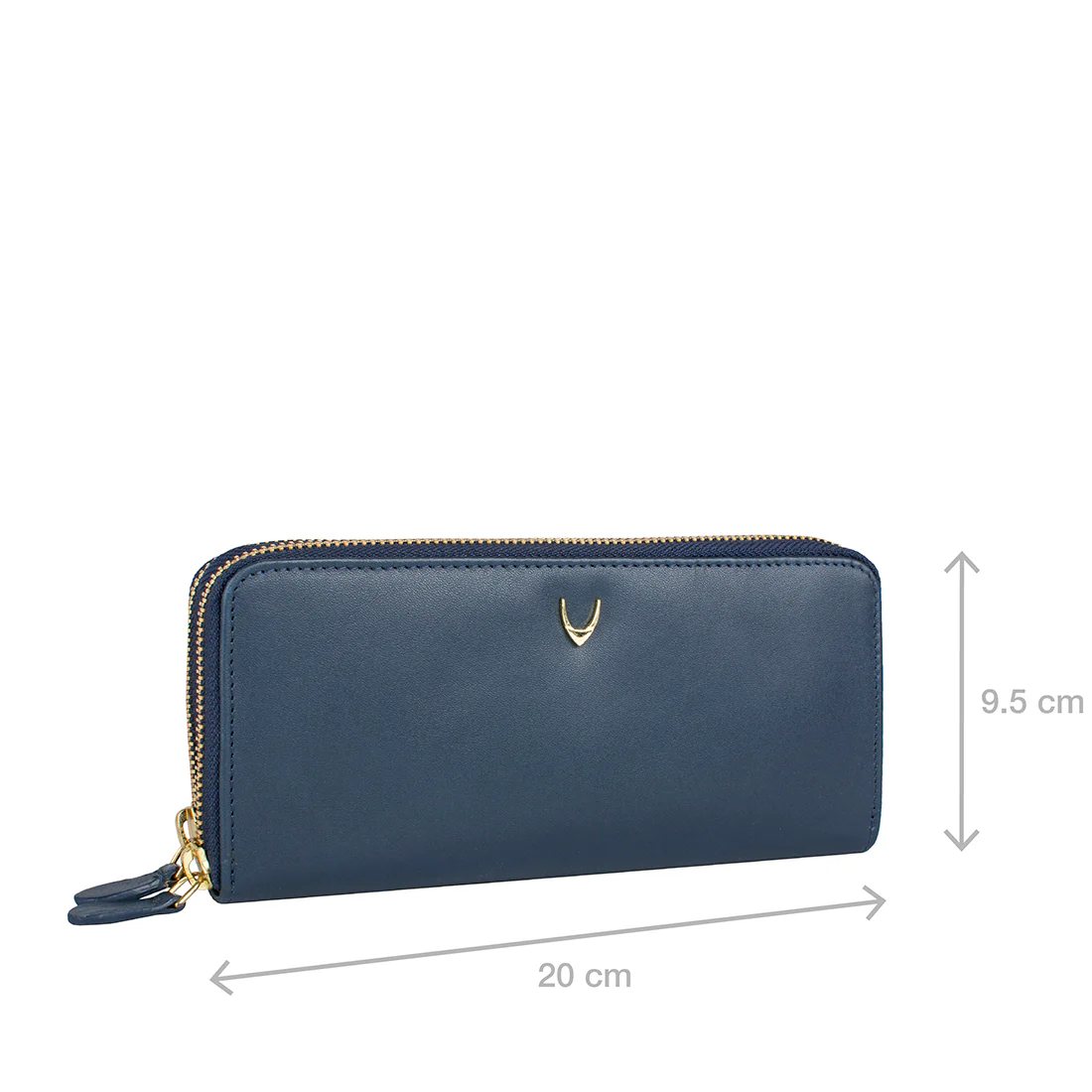 Martina Blue Leather Double Zip Around Wallet - Image 3