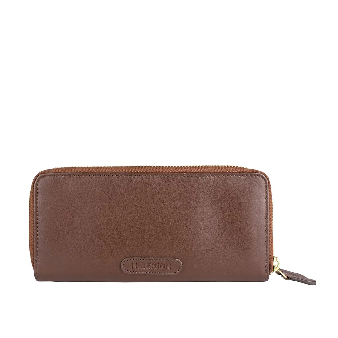 Martina  Tan Leather Double Zip Around Wallet - Image 3
