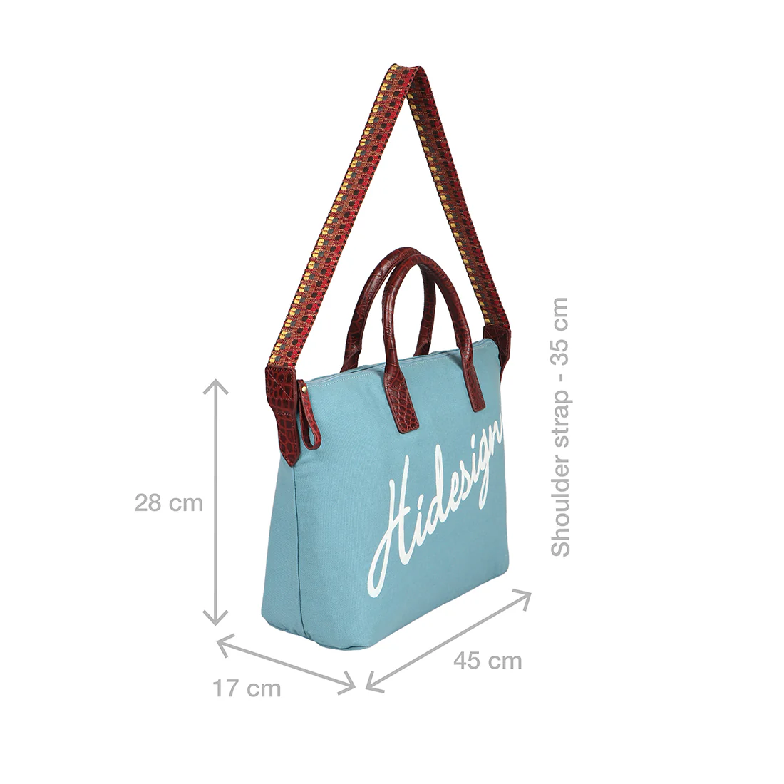 Fb Mata Hari Blue Leather Tote Bag - Image 2