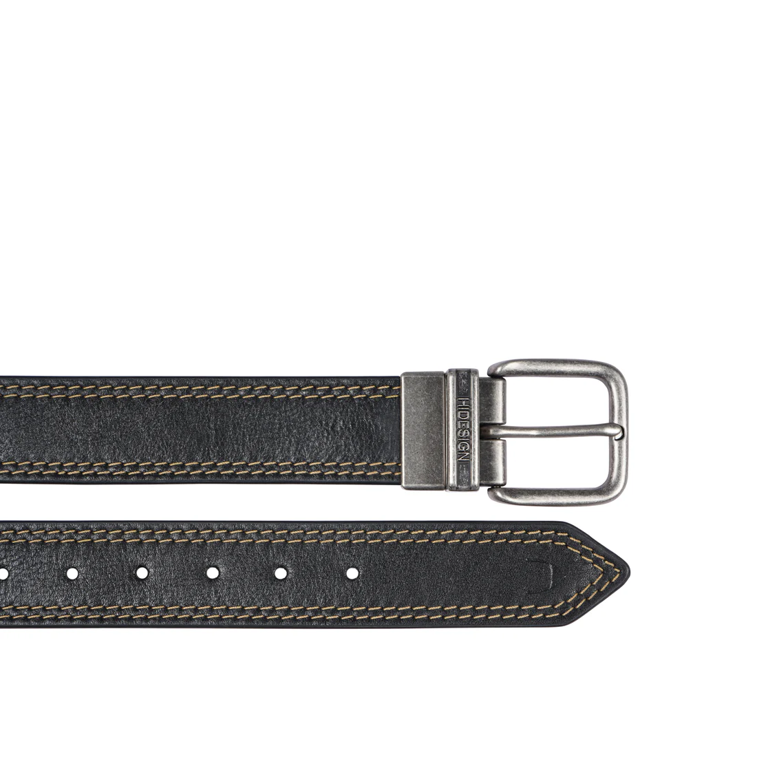Mateo Adrian Men's Black Reversible Leather Belt - Image 7