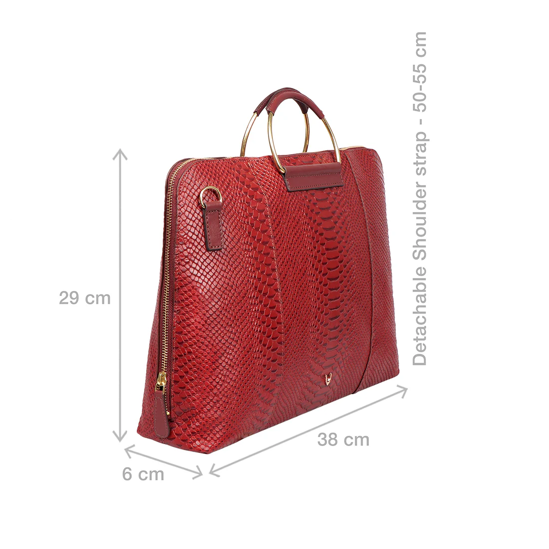 Matilda 01 Sb Red Leather Laptop Bag - Image 3