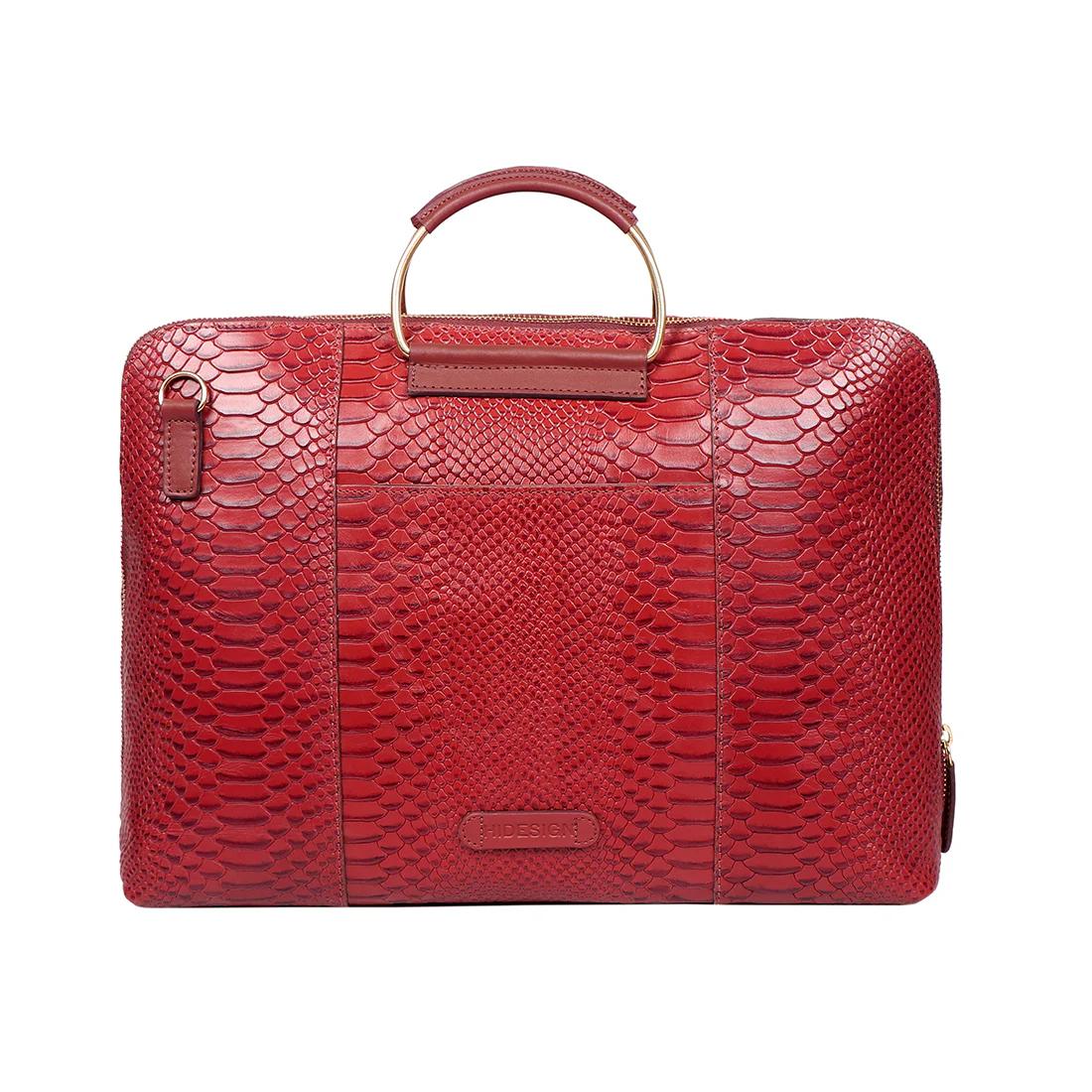 Matilda 01 Sb Red Leather Laptop Bag - Image 4