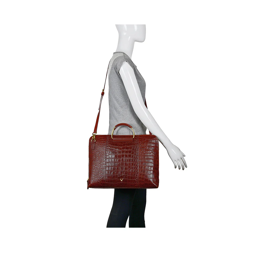 Matilda 01 Sb Red Leather Laptop Bag - Image 7