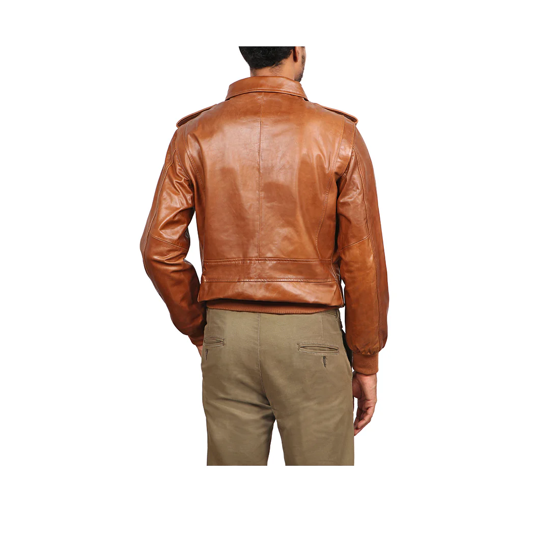Maverick Men's M Flight Style Leather Jacket - Image 2
