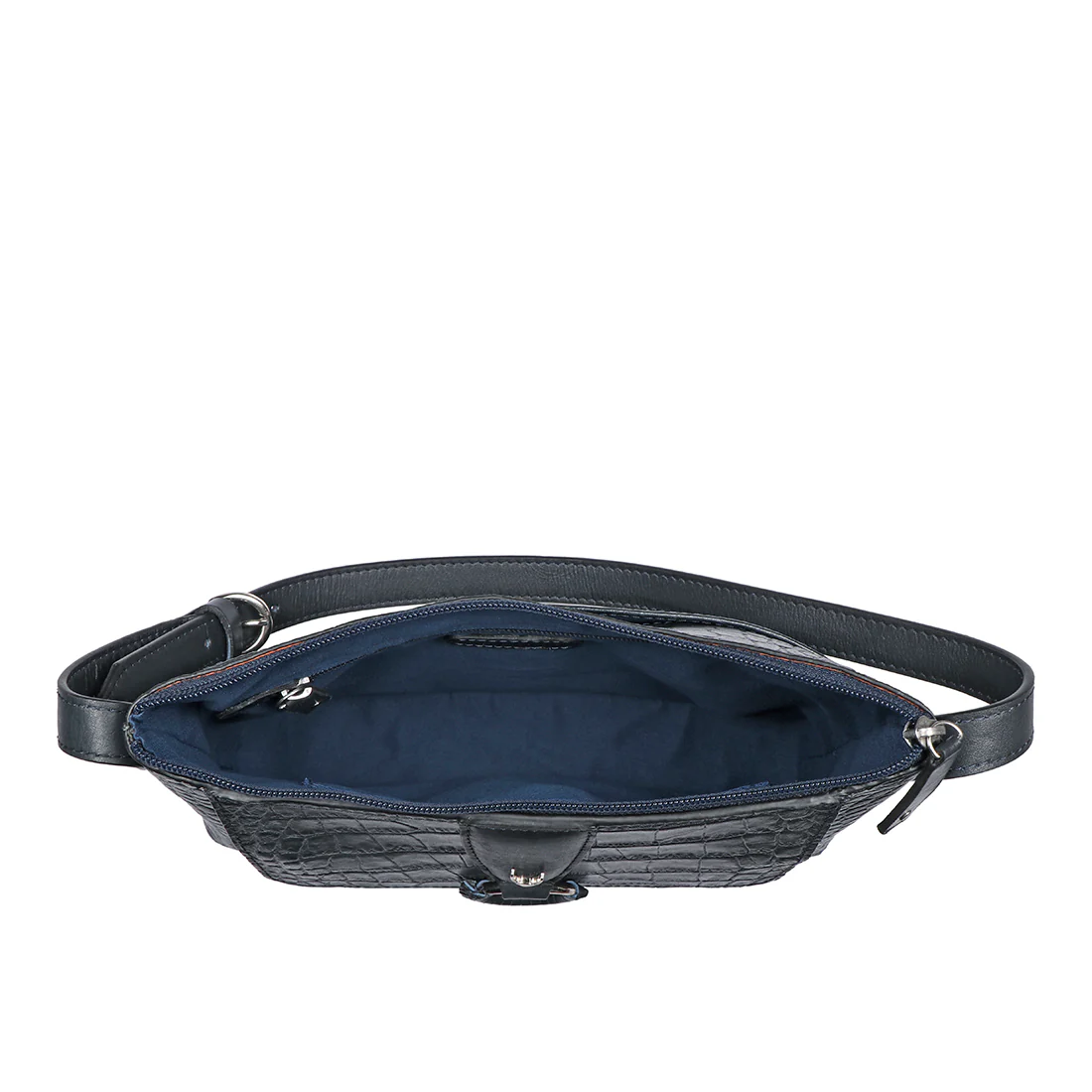Medallin 02 Blue Leather Shoulder Bag - Image 6