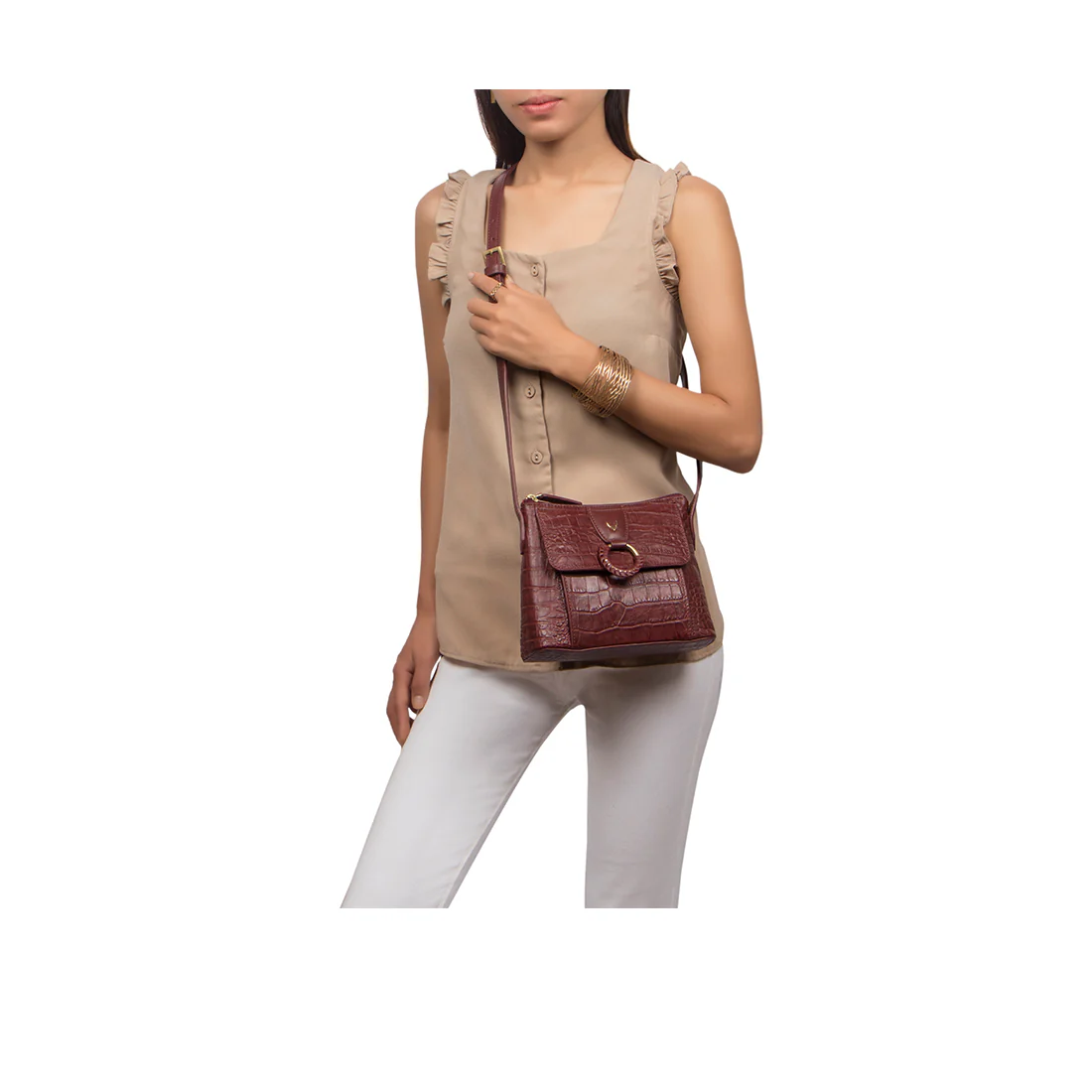 Medellin 04 Red Leather Crossbody Bag - Image 2
