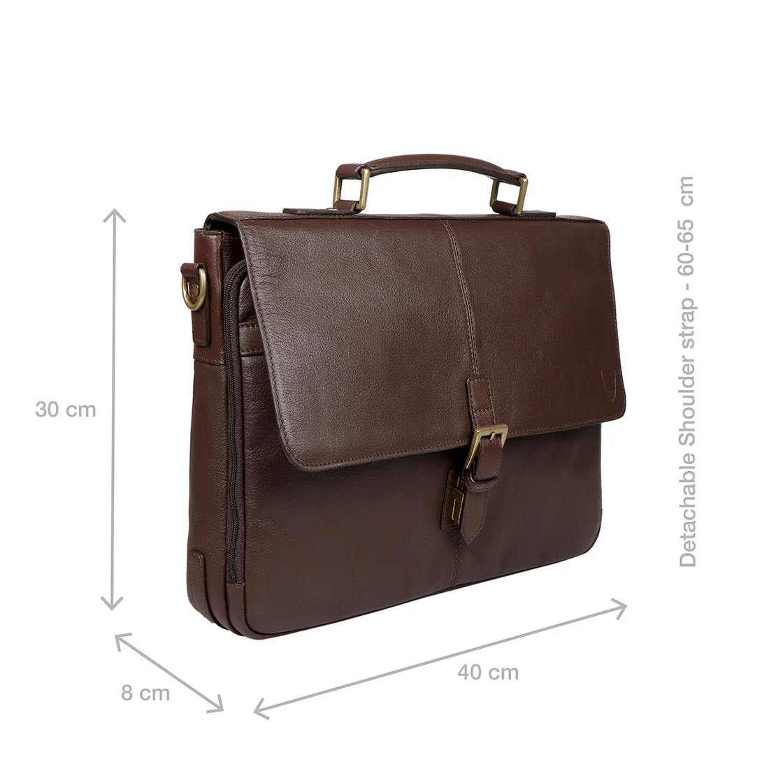 Merlin 01 Brown Leather  Briefcase - Image 3