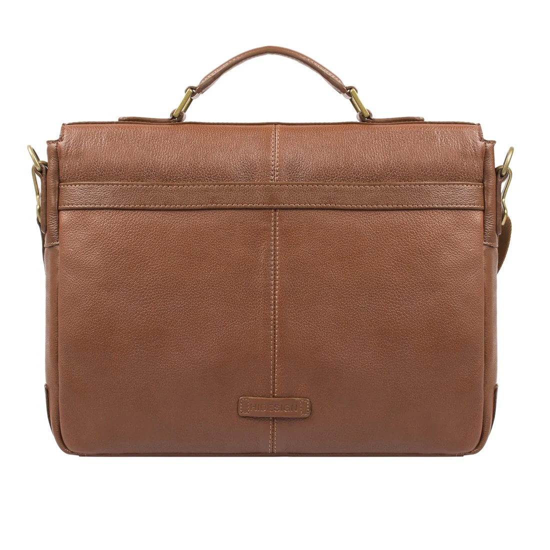 Merlin 01 Tan Leather Briefcase - Image 3