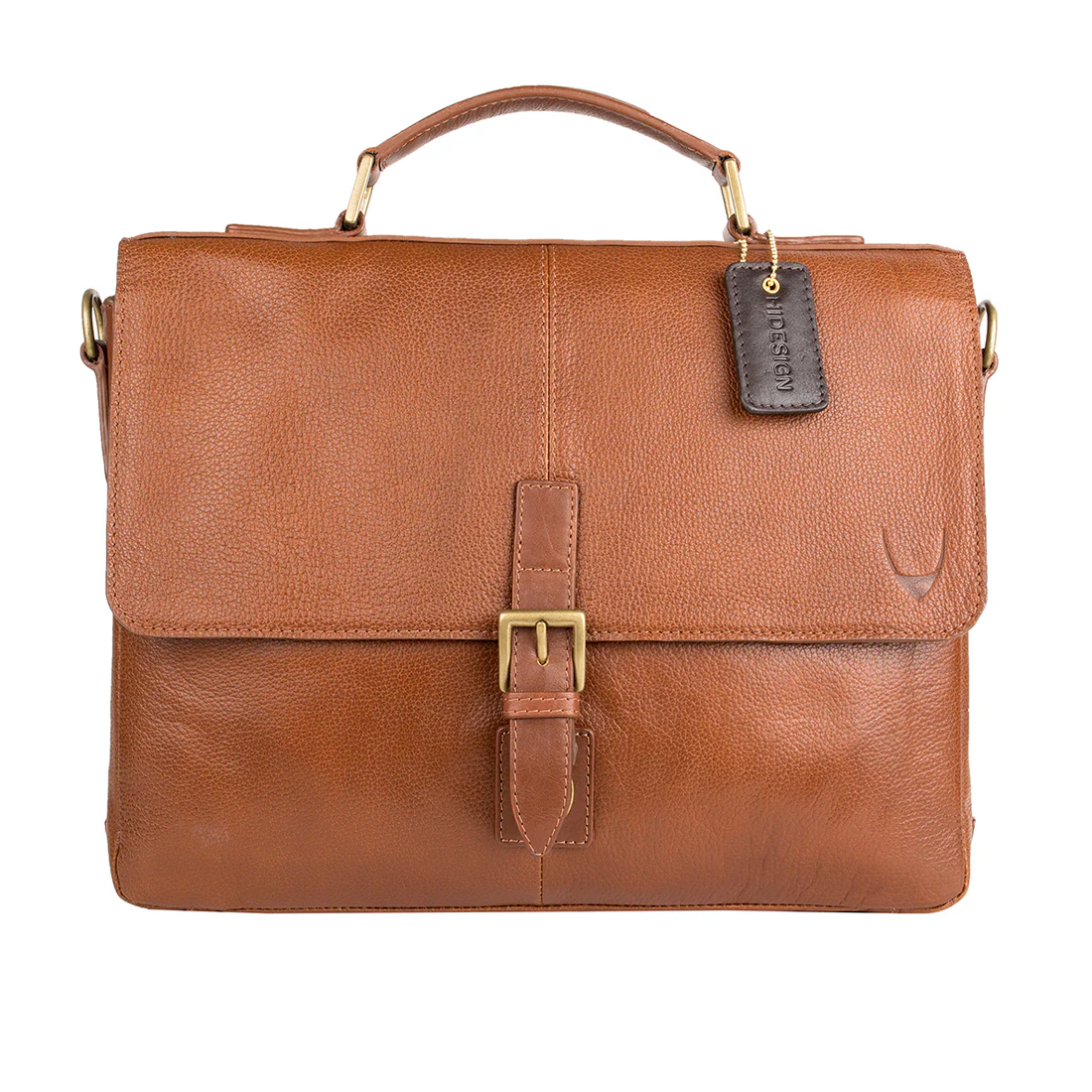Merlin 03 Tan Leather Briefcase - Image 3