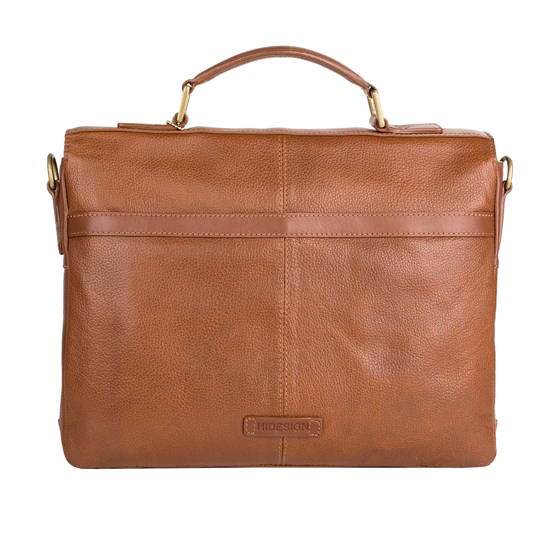 Merlin 03 Tan Leather Briefcase - Image 4