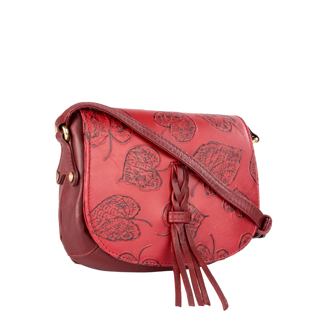 Meryl 03 Red Leather Sling Bag - Image 3
