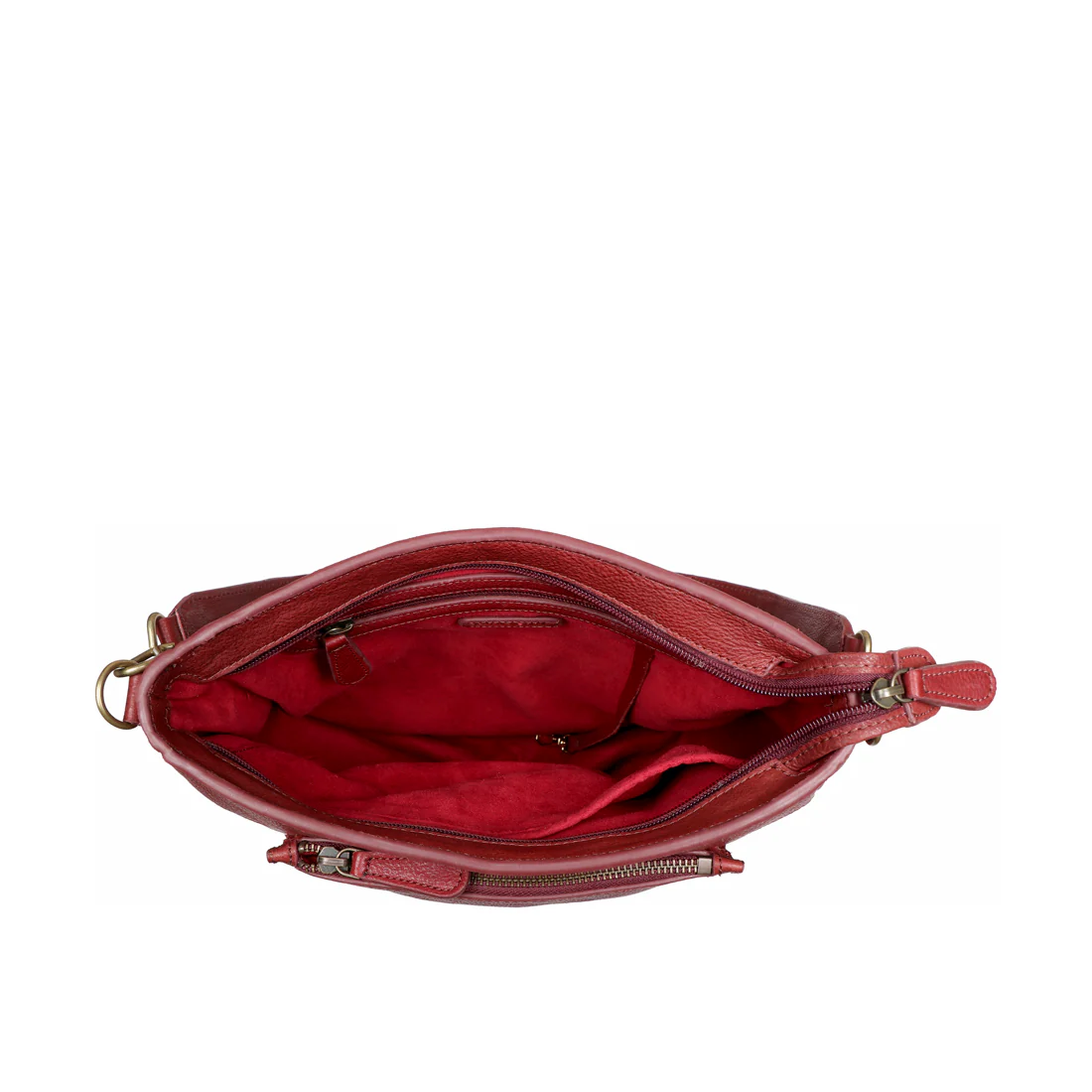 Metal 02 Marsala Leather Shoulder Bag - Image 5