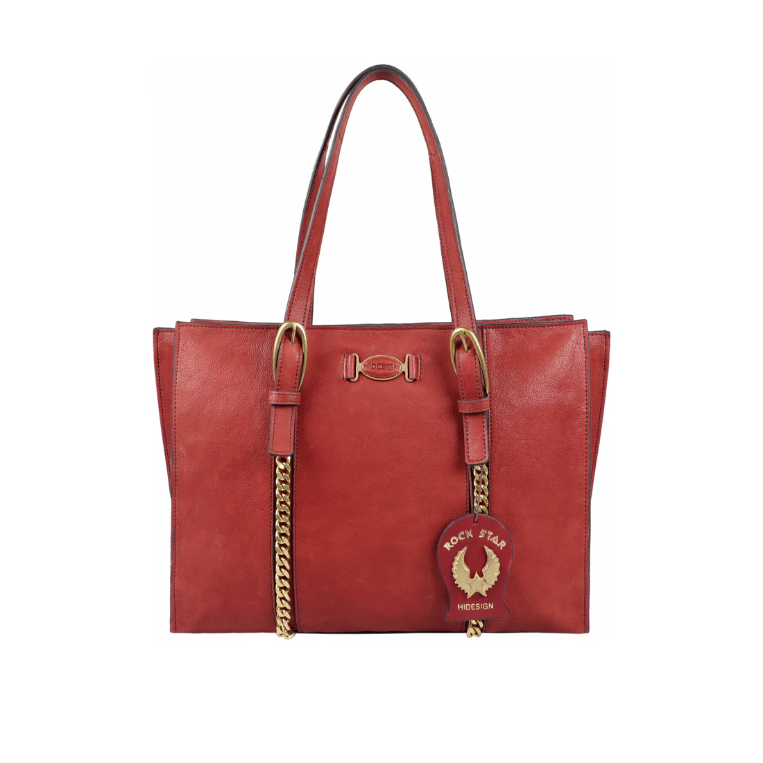 Metal 04 Marsala Leather Tote Bag