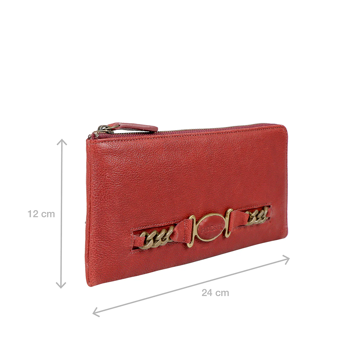 Metal W1 Marsala Leather Zip Around Wallet - Image 3