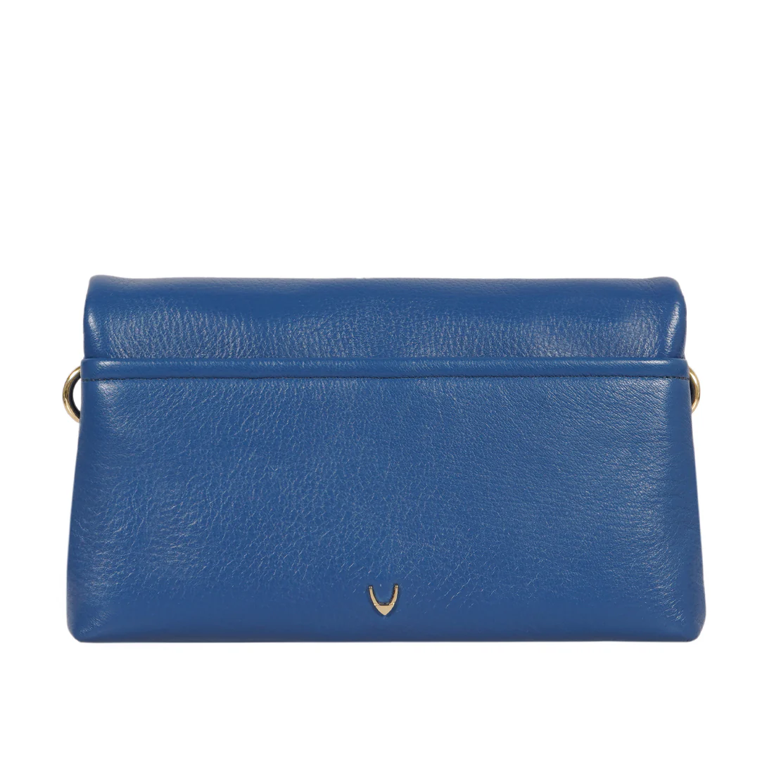 Milos-01 Blue Leather Shoulder Bag - Image 5