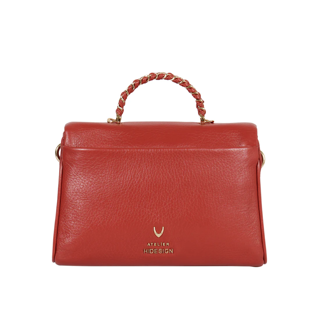 Milos-02 Red Leather Shoulder Bag - Image 4