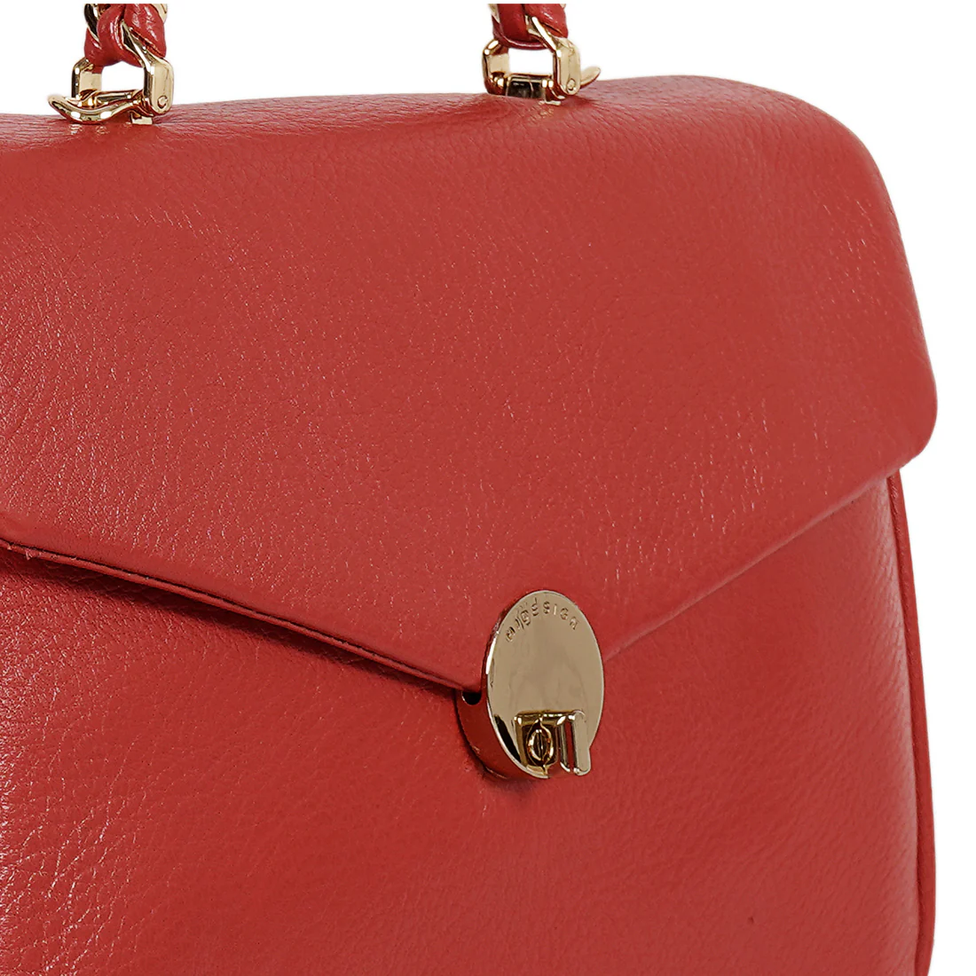 Milos-02 Red Leather Shoulder Bag - Image 5