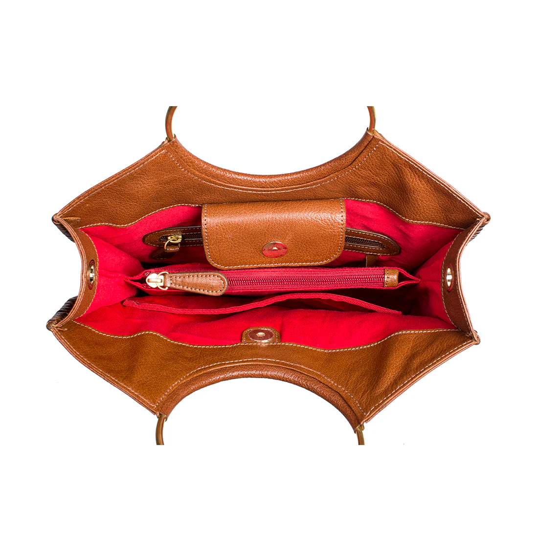 Mimosa 01 Tan Leather Satchel - Image 5