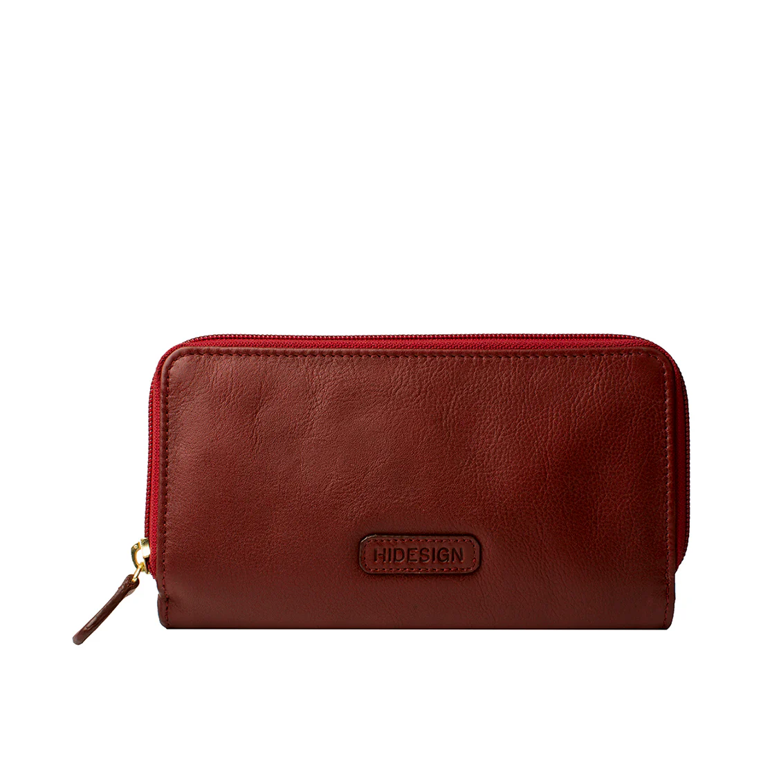 Mina W3  Red Leather Trifold Wallet - Image 4