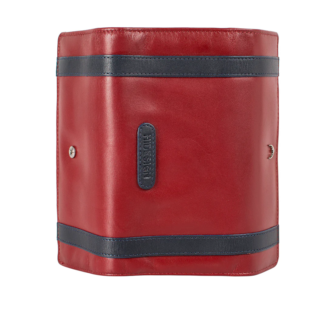 Missy W3  Blue Leather Trifold Wallet - Image 2