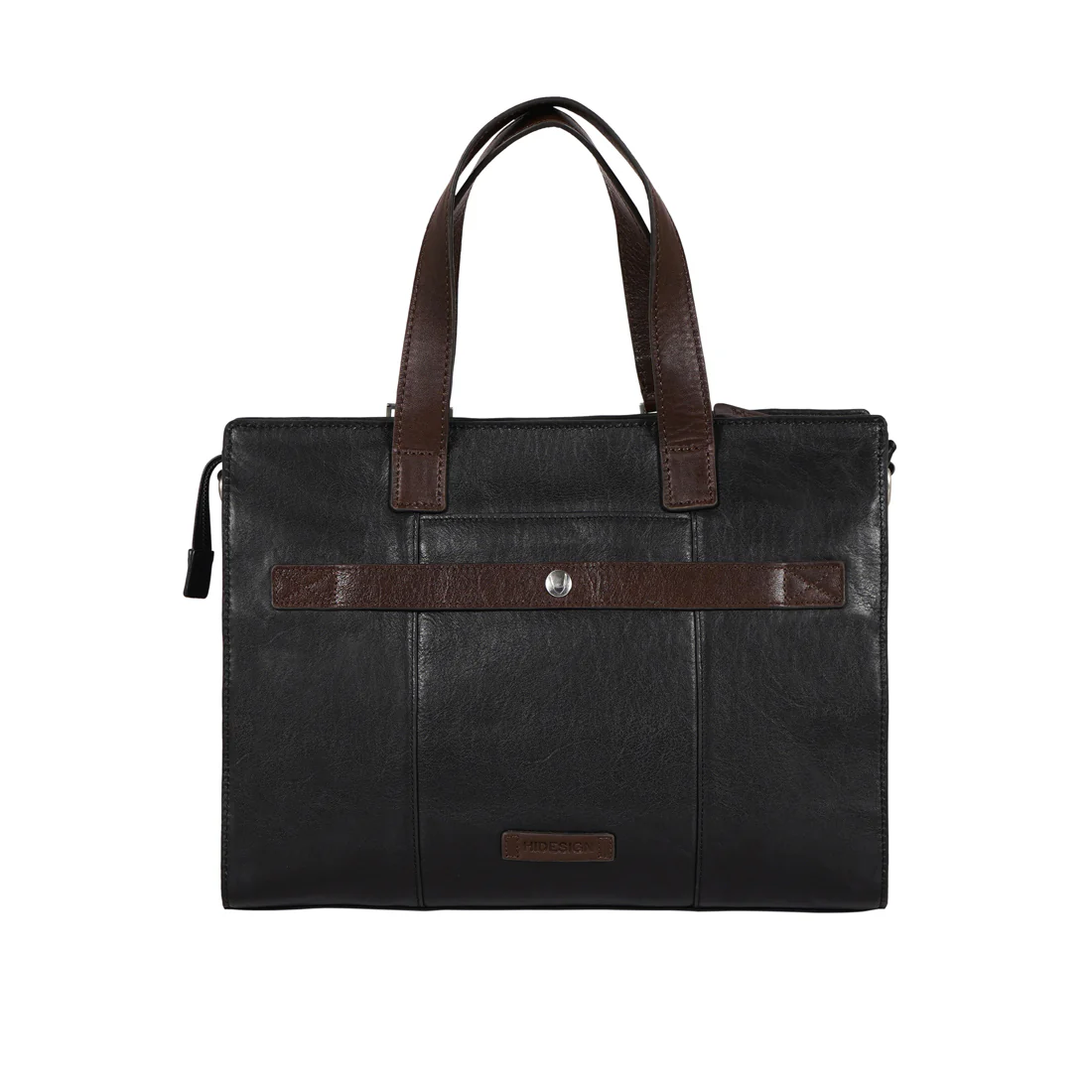 Mj 02 Black Leather  Briefcase - Image 4