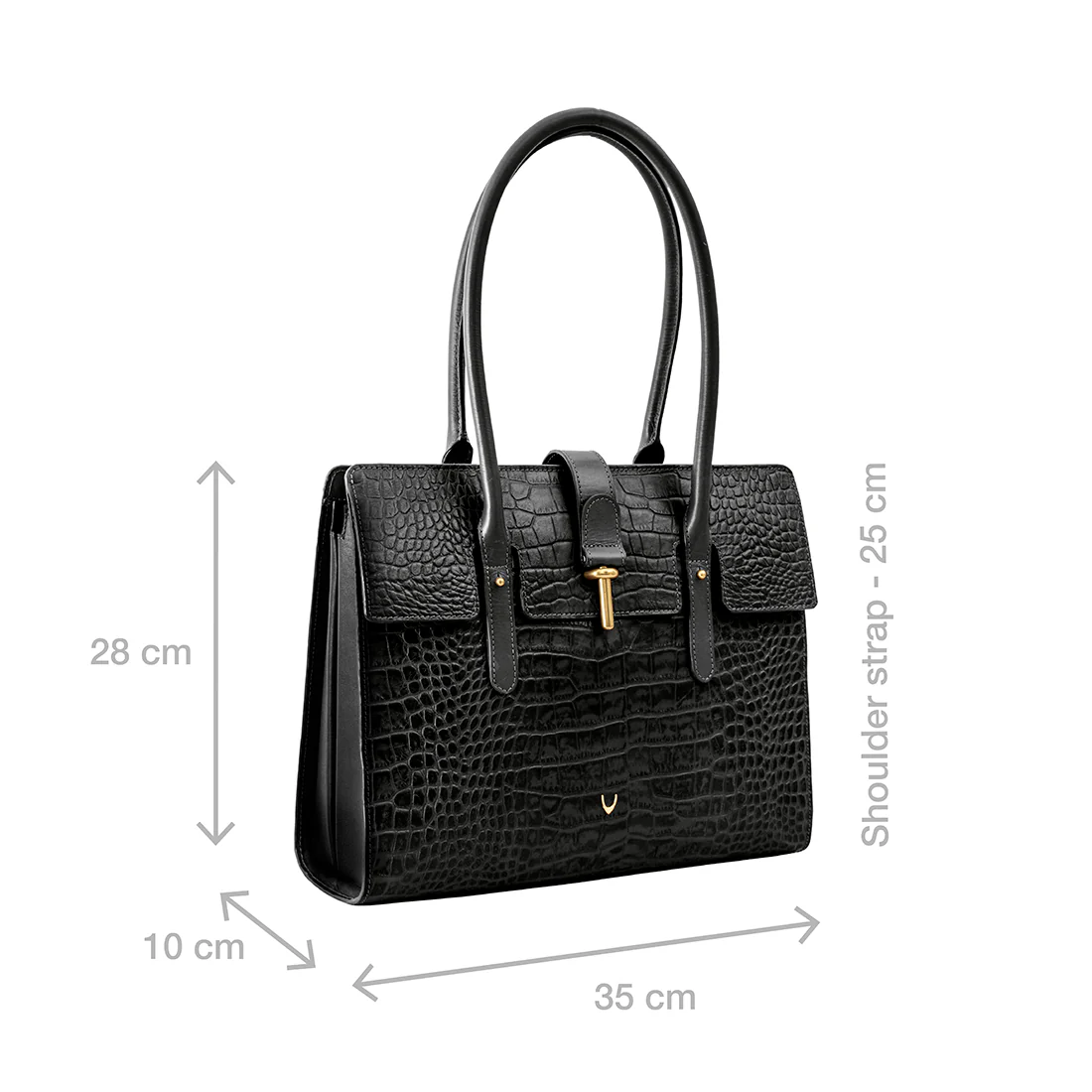 Mocha 02 Black Leather Tote Bag - Image 3