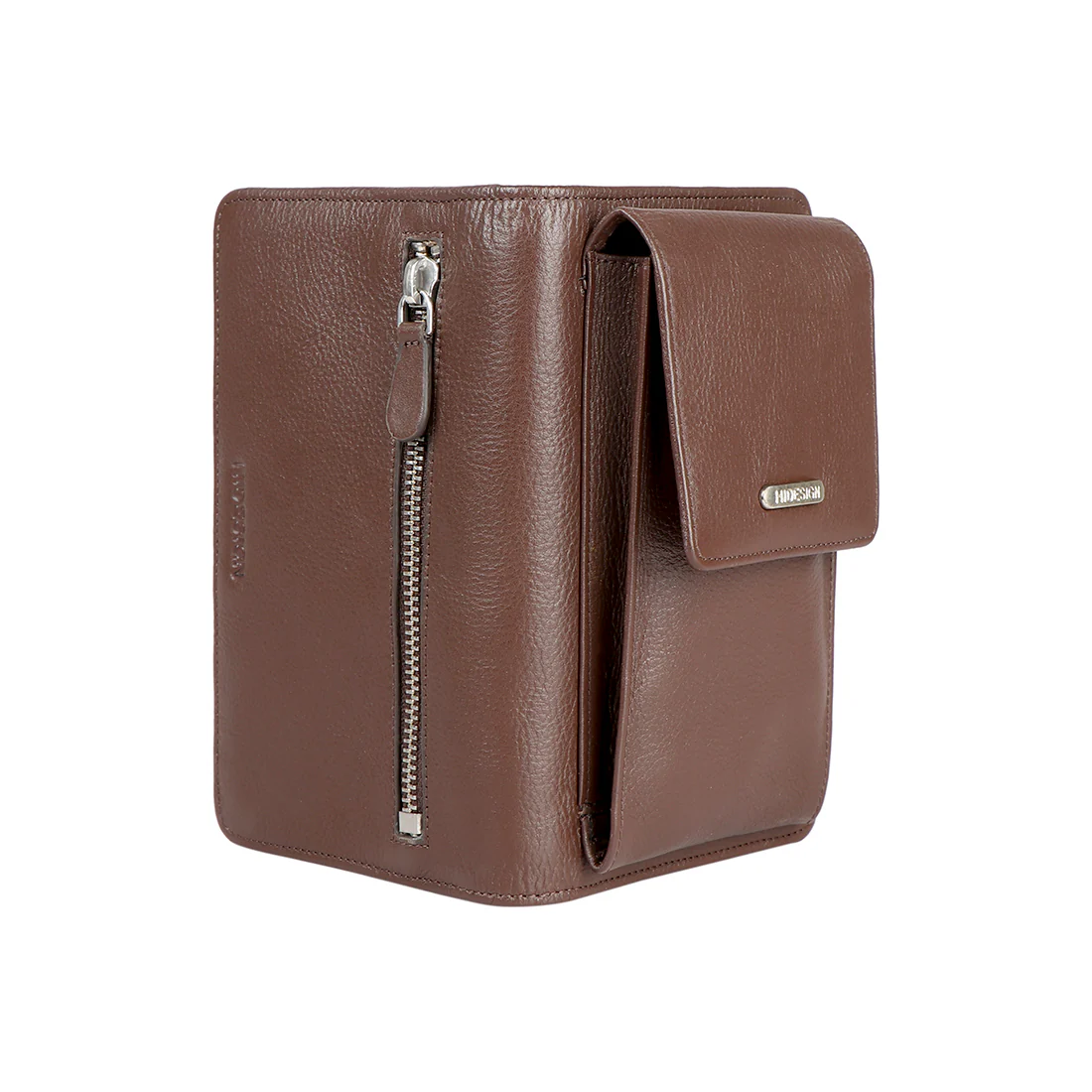 Mondrain Brown Leather Bi-Fold Wallet - Image 5