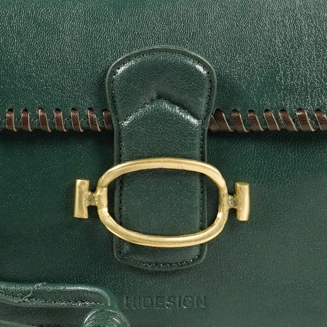 Moon 01 Green Leather Sling Bag - Image 4