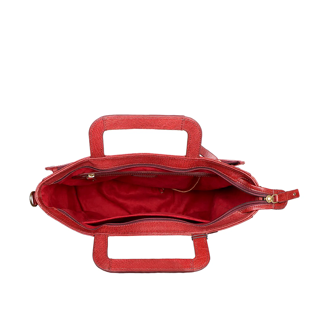 Morgan 02 Red Leather Satchel - Image 5