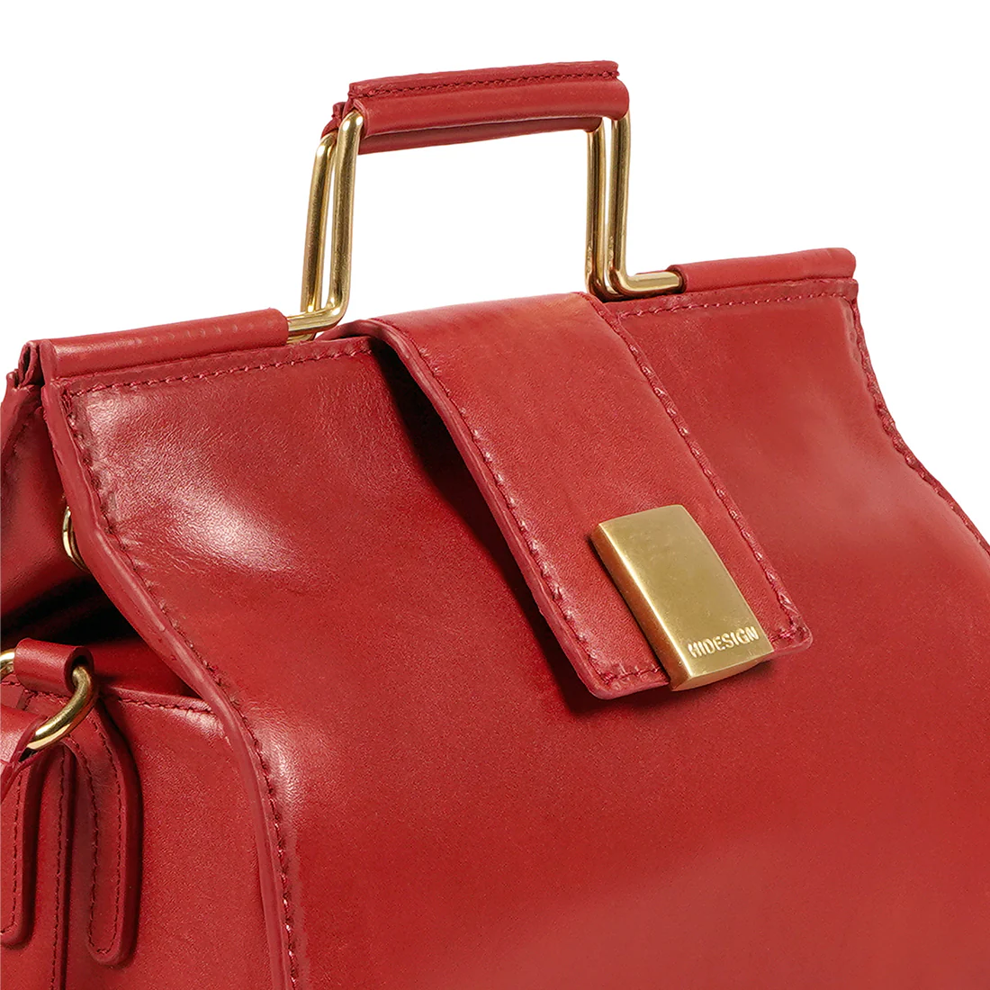 Mosaic 01 Red Leather Sling Bag - Image 4