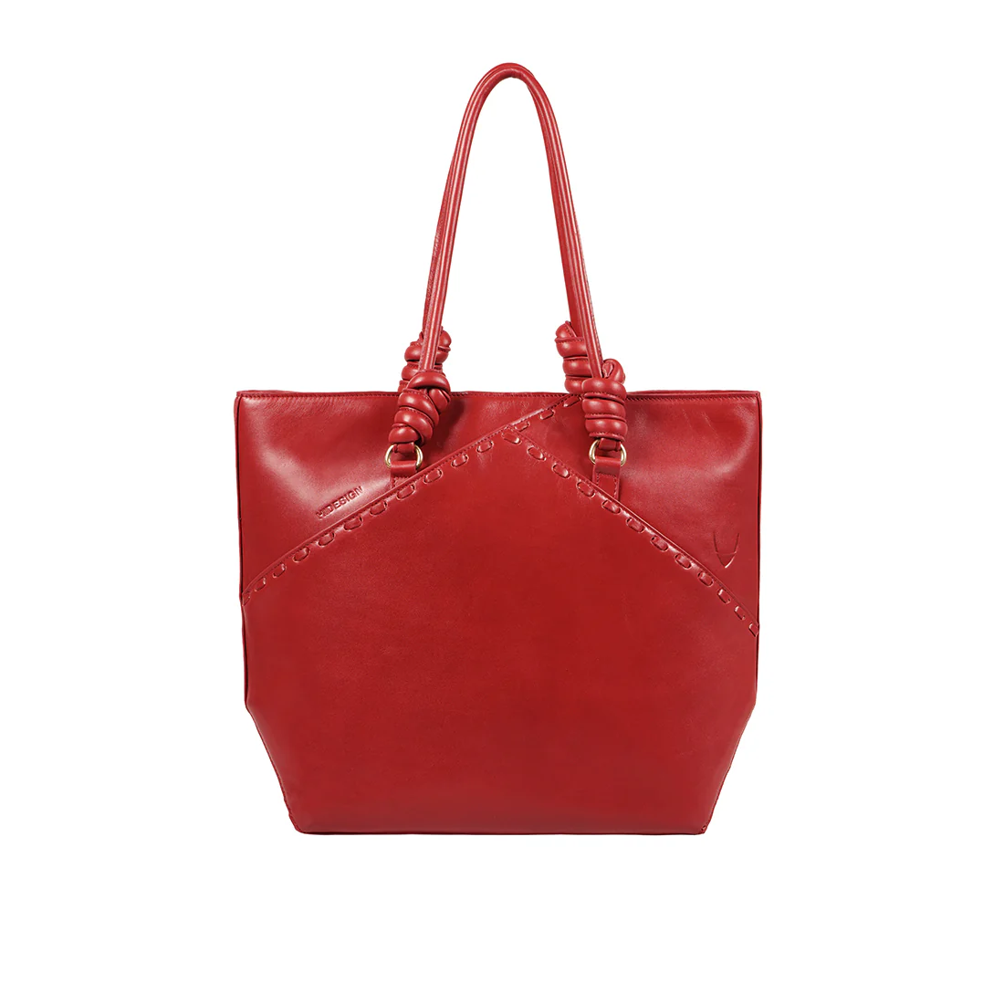 Mosaic 02 Red Leather Tote Bag - Image 5