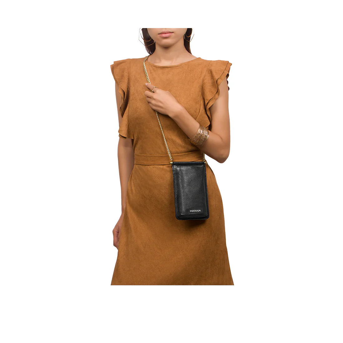 Mykonos Black Leather Sling Bag - Image 5
