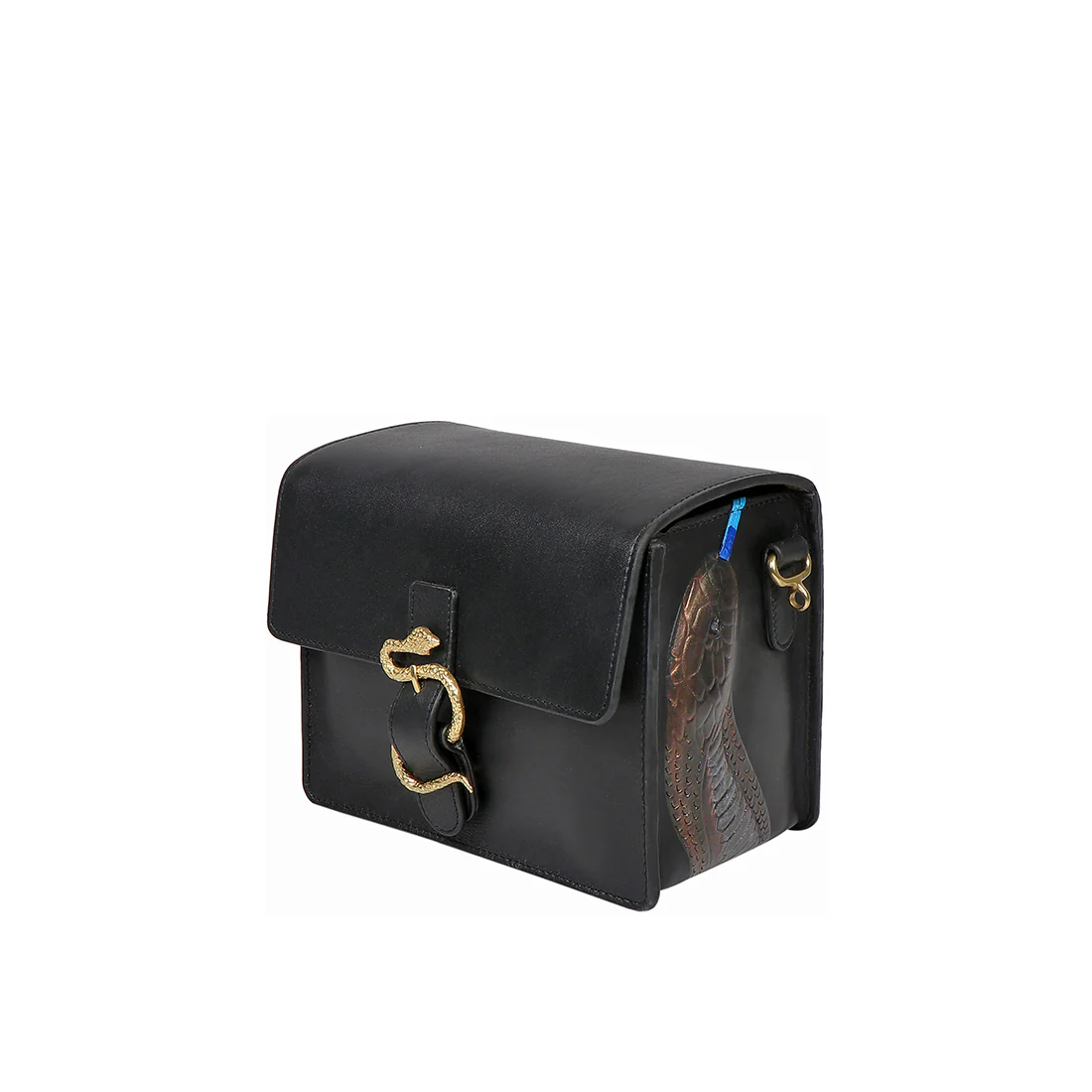 Naia 01 Black Leather Sling Bag - Image 4