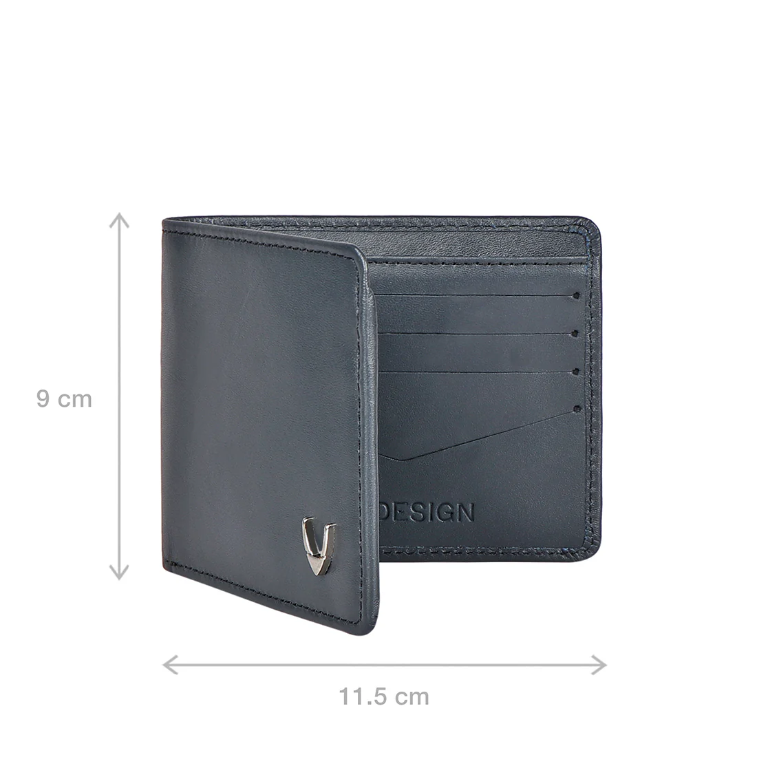 Namibia Sb Blue Leather Bi-Fold Wallet - Image 2