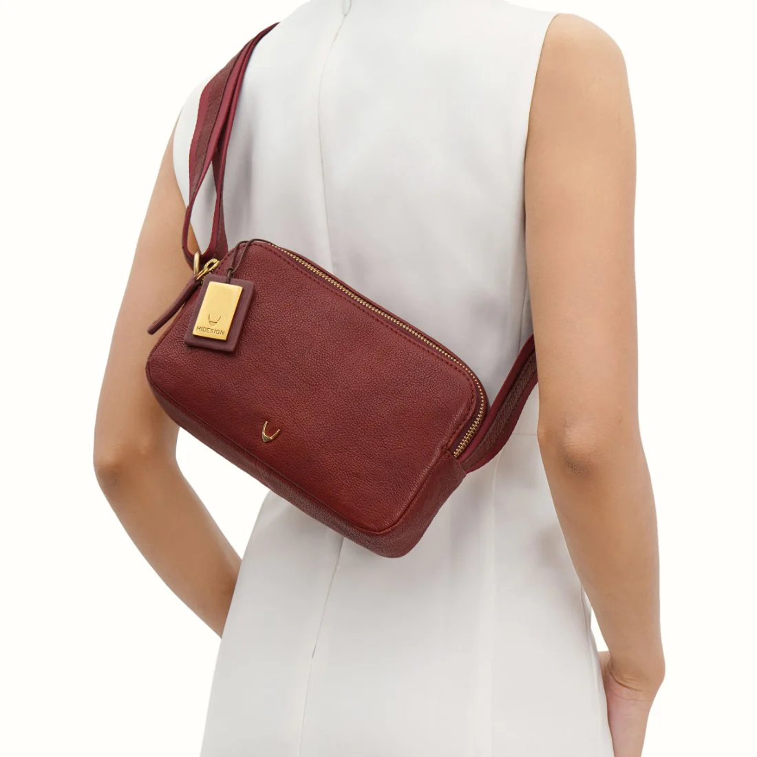 Navigli 01 Marsala Leather Crossbody Bag - Image 2