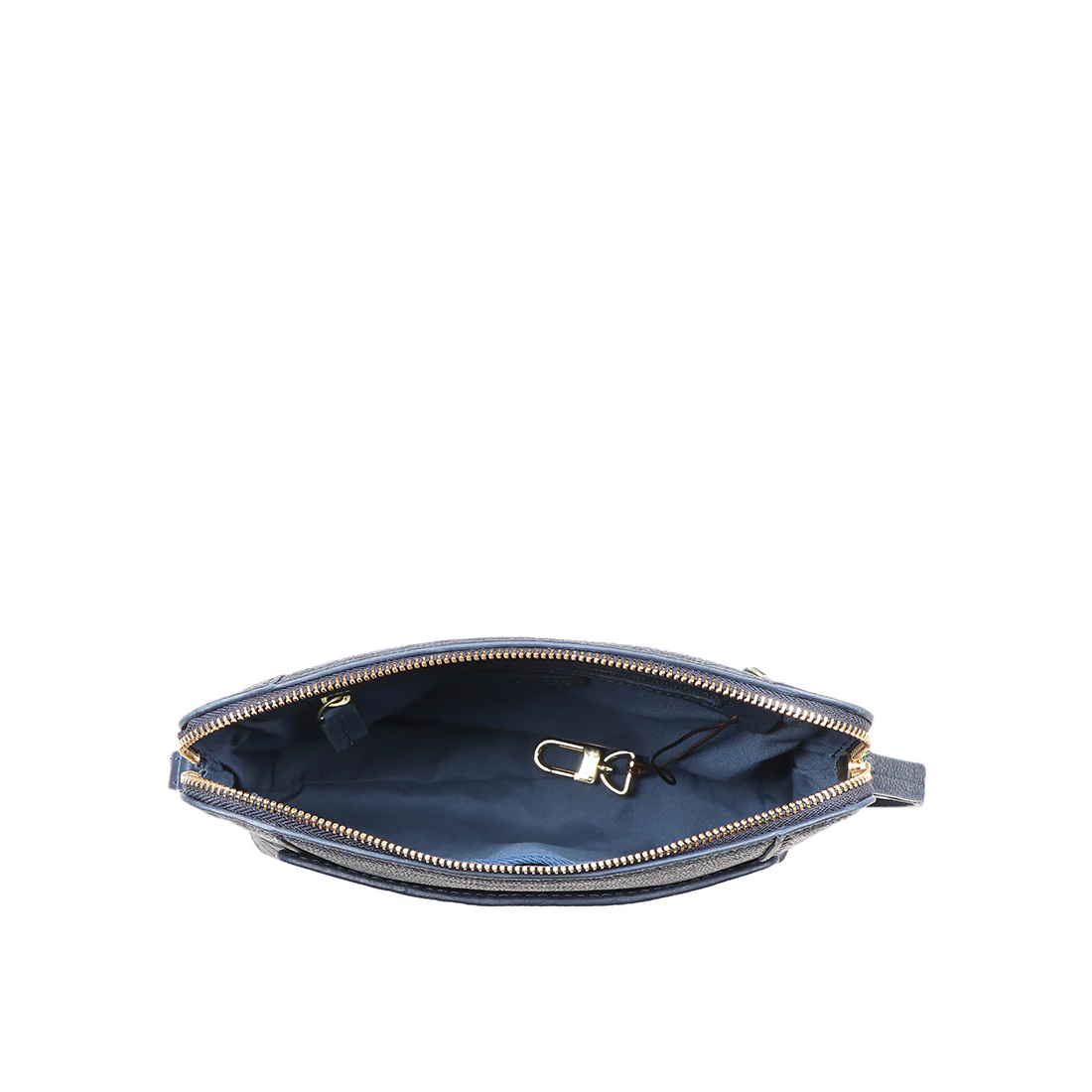 Navigli 02 Blue Leather Sling Bag - Image 6