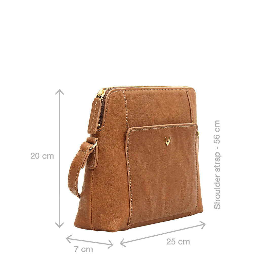 Navigli 02 Tan Leather Sling Bag - Image 3